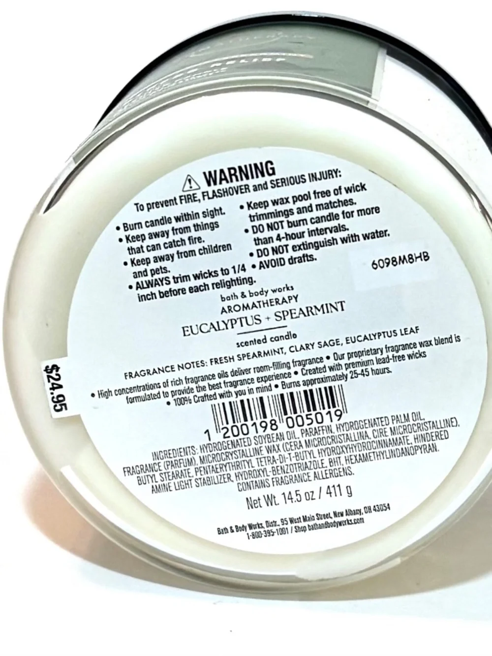 EUCALYPTUS SPEARMINT 3-Wick Candle